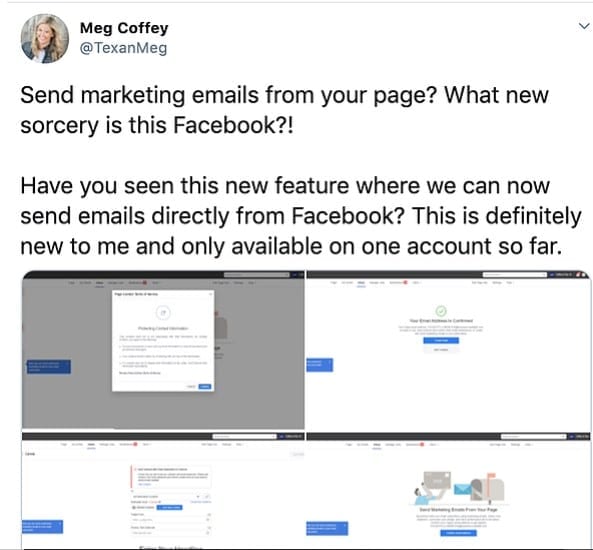 Facebook email marketing