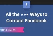 how to contact facebook support